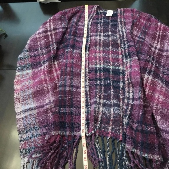 Woolrich Plaid Cozy Blanket Wrap With Fringe Trim OS - Picture 7 of 7
